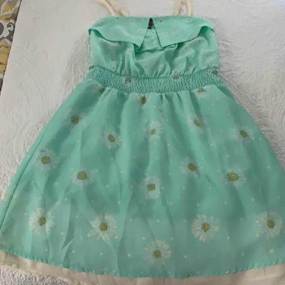 Mint green sunflower dress
